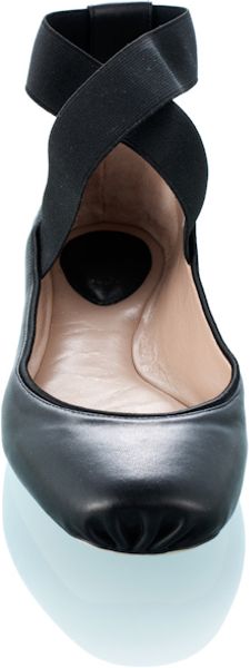 black square toe ballet flats