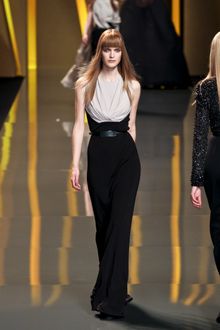 Elie Saab Fall 2012 Sleeveless Drape-Front Evening Gown - Lyst