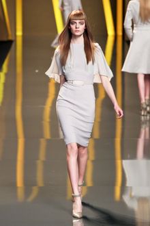 Elie Saab Fall 2012 Flutter-Sleeve Dress  - Lyst