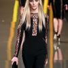 Elie Saab Fall 2012 Sheer Floral/Branch Detail Inset Evening Dress in Black - Lyst