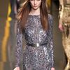 Elie Saab Fall 2012 Sheer Sequin Encrusted Evening Gown  in Silver - Lyst