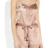 Elle Macpherson Maria Stretch Silksatin Playsuit in Beige (blush) - Lyst