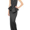Givenchy Shiny Stretch Jersey Peplum Long Dress in Black - Lyst