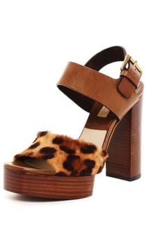 Michael Kors Calf Hair Platform Sandal - Lyst