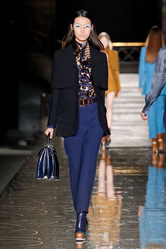 Miu Miu Fall 2012 Cobalt Blue Leather Top Handle Bag - Lyst