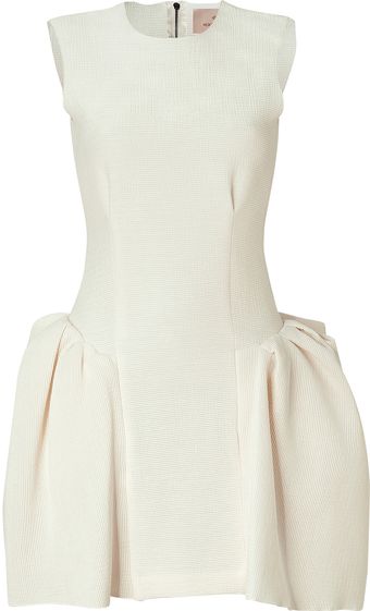 Roksanda Ilincic Ivory Cotton Crepe Dress - Lyst