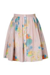 Cacharel Powder Pleated Silk Skirt