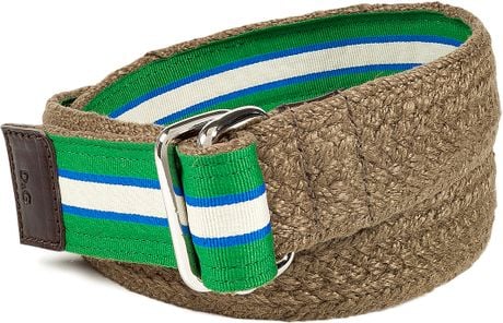 D&g Beige Bifabric Belt in Brown for Men (beige) - Lyst