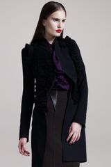 Givenchy Plisse Ruffle Coat