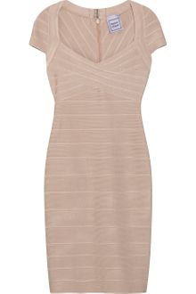 Hervé Léger Cap-sleeved Bandage Dress - Lyst
