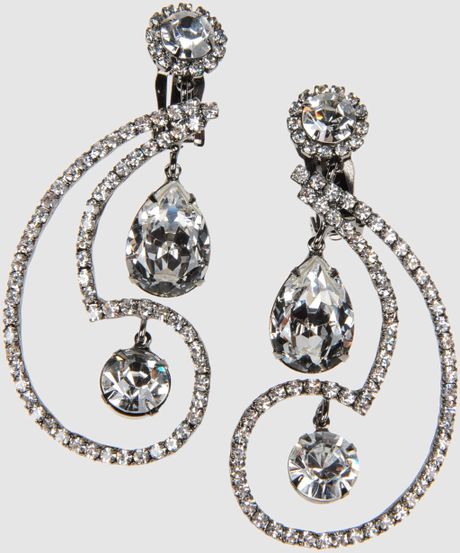 Kenneth Jay Lane Earrings in Silver - Lyst