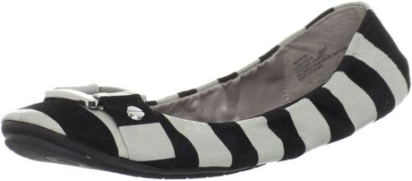 Me Too Womens Lysette Ballet Flat in Black (black stripe) - Lyst