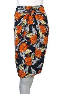Proenza Schouler Tie Front Skirt in Hibiscus - Lyst