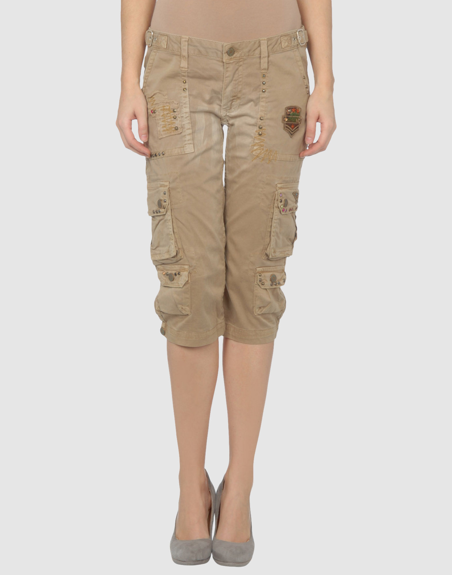 Robin's Jean Robins Jean - 3/4-length Shorts in Khaki | Lyst