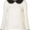Topshop Laser Cut Blouse By Sister Jane in White (ivory) - Lyst