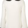 Topshop Laser Cut Blouse By Sister Jane in White (ivory) - Lyst