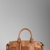 Burberry Large Leather Buckle Detail Tote in Brown (saddle brown) - Lyst