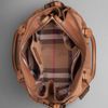 Burberry Large Leather Buckle Detail Tote in Brown (saddle brown) - Lyst