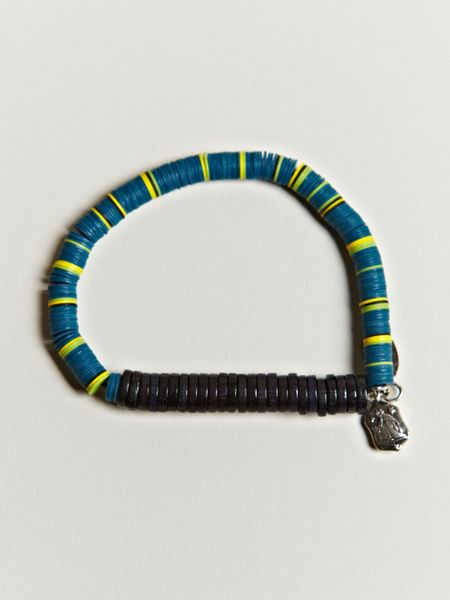 Lanvin Elastic Tribal Bracelet in Green for Men (petrol) - Lyst