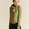 Rick Owens Womens Leather Biker Jacket in Green - Lyst