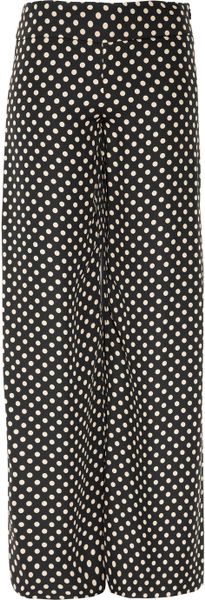 Haute Hippie Polkadot Print Silk Pants in Black - Lyst