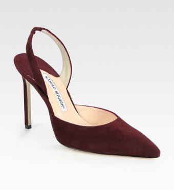  Carolyne Suede Slingback Point Toe Pumps 