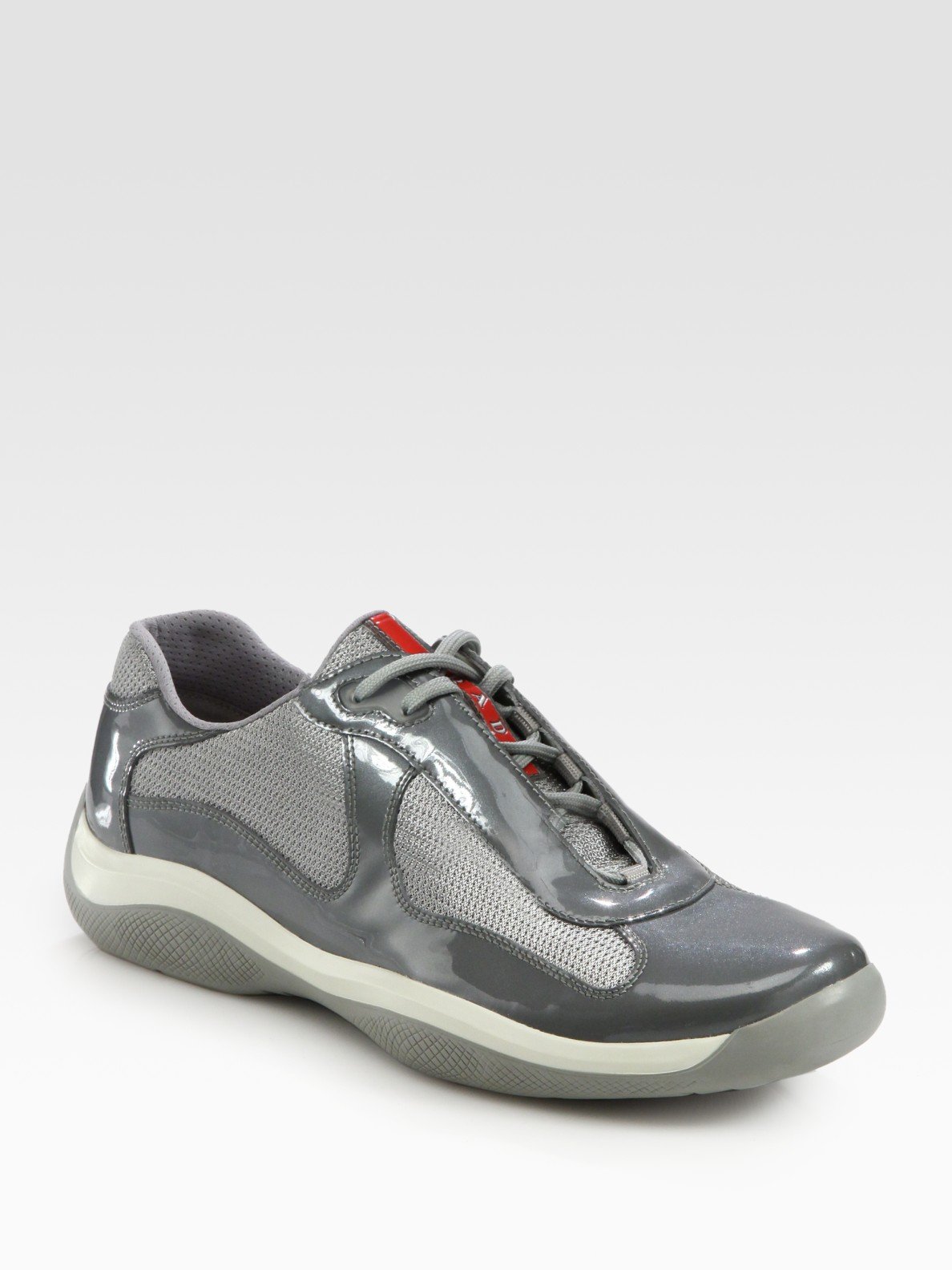 Prada Americas Cup Leather Sneakers in Gray for Men (grey) | Lyst