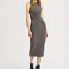 T By Alexander Wang Marled Asymmetrically Draped Dress in Gray (grey) - Lyst