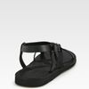 Versace Leather Sandals in Black for Men - Lyst