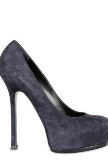 Yves Saint Laurent 140mm Tribtoo Suede Pumps - Lyst