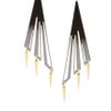 Asos Sprayed Open Triangle Spike Earrings in Black - Lyst