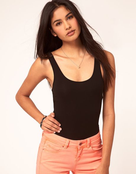 Asos Collection Asos Cross Strap Back Body in Black - Lyst