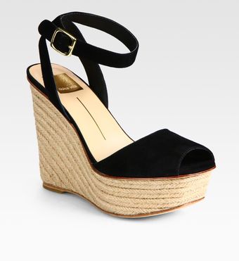 Dolce Vita Suede Platform Espadrille Wedge Sandals - Lyst