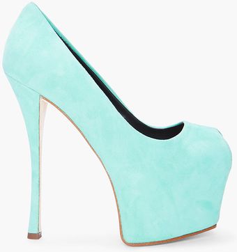 Giuseppe Zanotti Mint Green Suede Pumps - Lyst