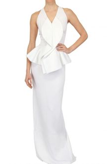 Givenchy Shiny Stretch Jersey Peplum Long Dress - Lyst