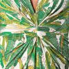 Issa VNeck Long Dress in Green (white) - Lyst