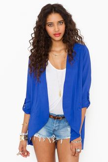 Nasty Gal Boardwalk Blazer - Blue - Lyst