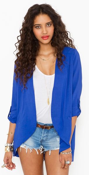 Nasty Gal Boardwalk Blazer  Blue in Blue - Lyst