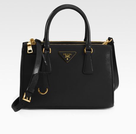 Prada Saffiano Vernice Tote Bag in Black - Lyst