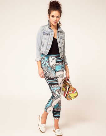 River Island Scarf Printed Trouser - Lyst