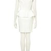 Topshop Peplum Scuba Pencil Dress in White (cream) - Lyst