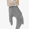 Vionnet Crystal Accented Cuff Bracelet in Gold (white) - Lyst