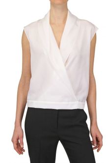 Yves Saint Laurent Habotai Silk Top - Lyst