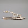 Alexander Mcqueen Gladitor Sandal in Beige (gold) - Lyst