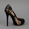 Alexander Mcqueen Lace Covered Pump in Black (nude) - Lyst