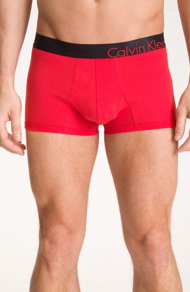 Calvin Klein Bold Cotton Boxer Trunks In Red For Men Rio Red Lyst 9824