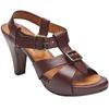 Chie Mihara Midheel Sandal in Brown - Lyst