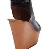 Chloé Leather Platform Wedge in Black - Lyst
