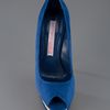 Gianmarco Lorenzi Peep Toe Shoe in Blue - Lyst