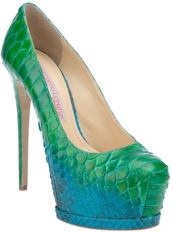 Gianmarco Lorenzi Python Skin Pump - Lyst